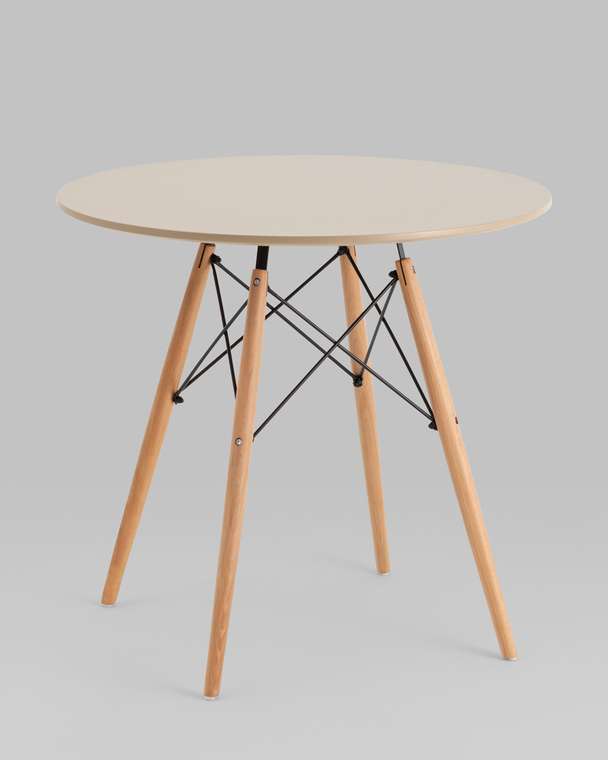 Обеденный стол Dsw Eames бежевого цвета
