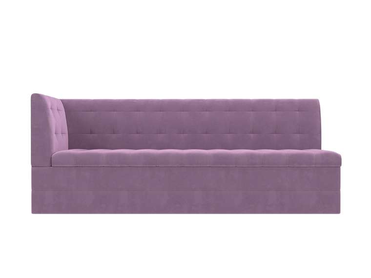 Угловой диван-кровать Бриз сиреневого цвета с углом слева