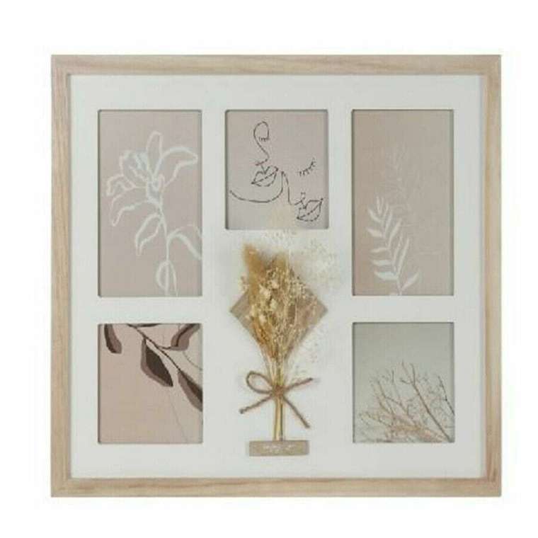 Фоторамка 39 x 1,2 x 33 cm Стеклянный Натуральный Shabby Chic