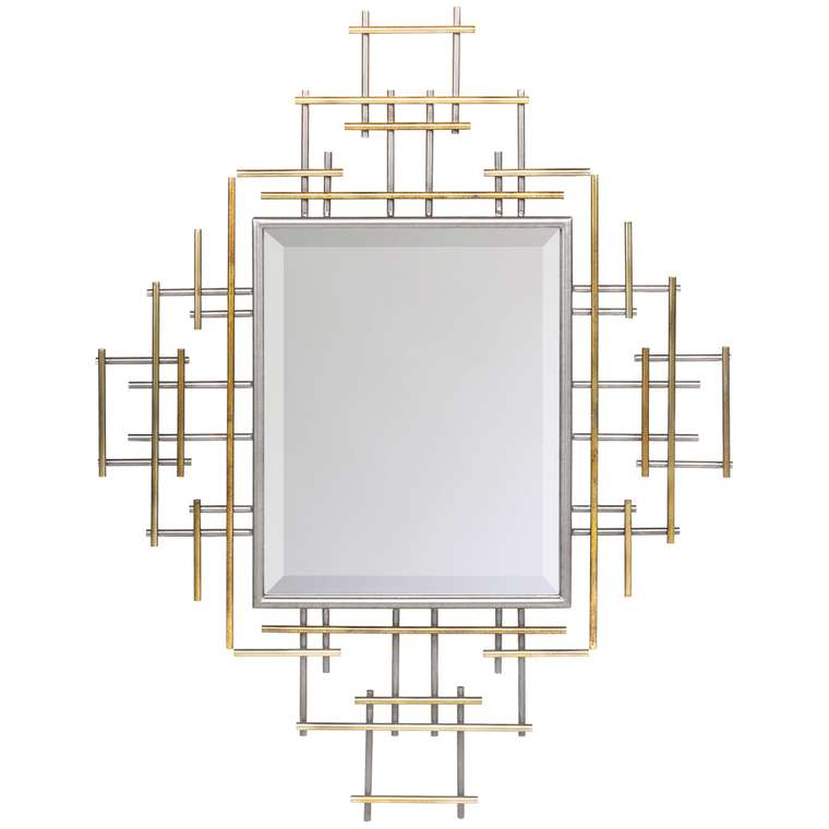Настенное зеркало Брюгге бронзово-серого цвета