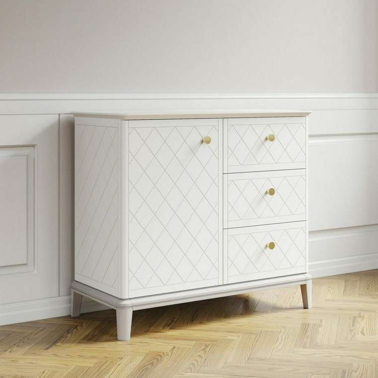 Комод Crystal CR010 белого цвета