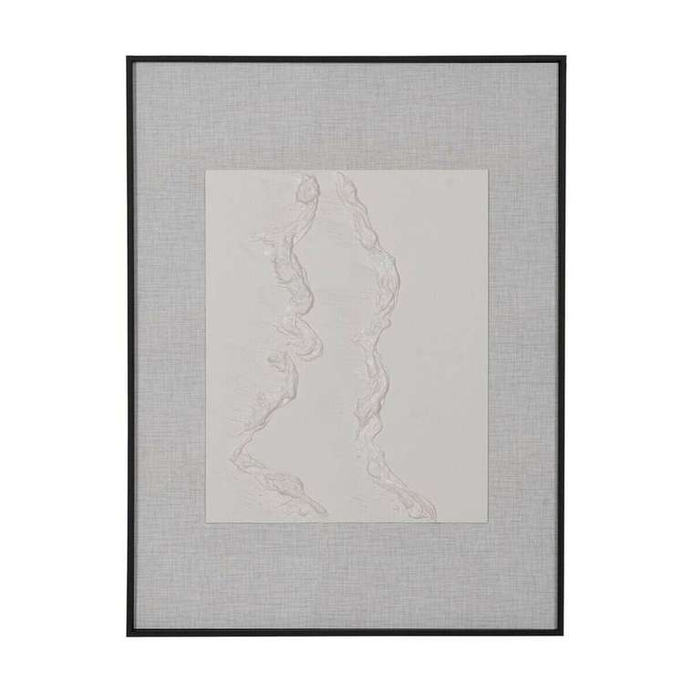 Картина Чёрный Серый Абстракция 60 x 3 x 80 cm