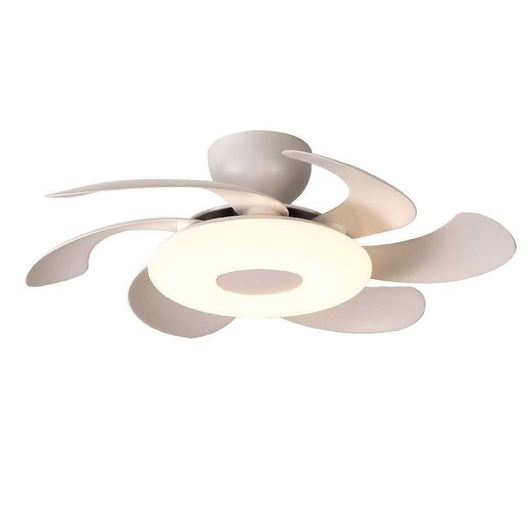 Люстра-вентилятор Flower 8703 (пластик, цвет белый)