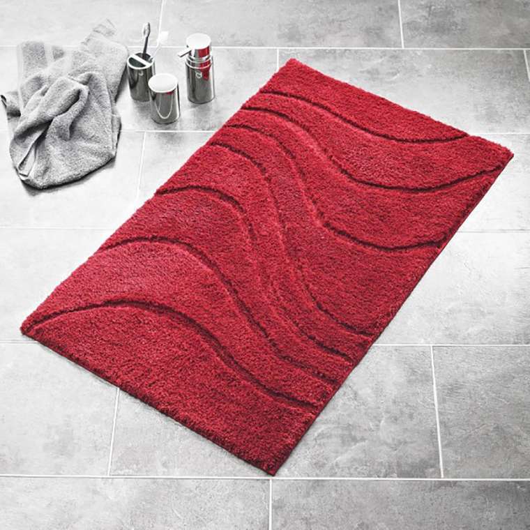 Коврик для ванной комнаты La ola 50х55 красного цвета