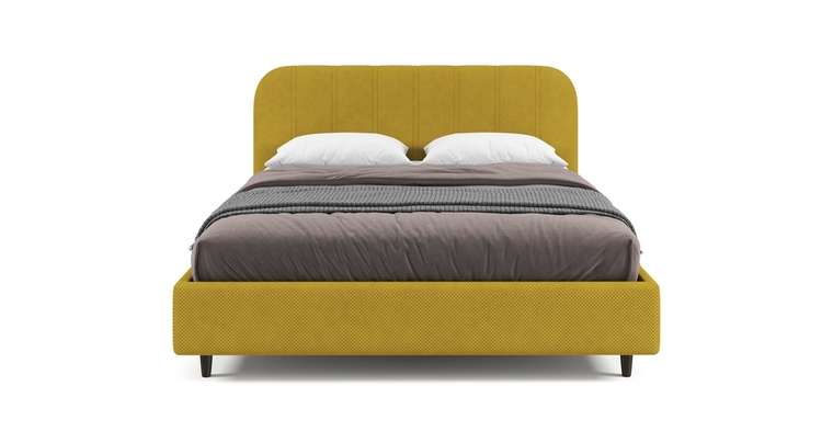 Кровать Агата 160x200 желтого цвета с подъемным механизмом