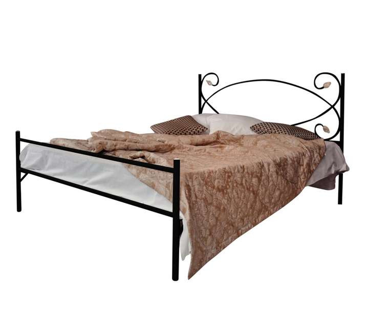 Кованая кровать Виктория 180х200 черного цвета
