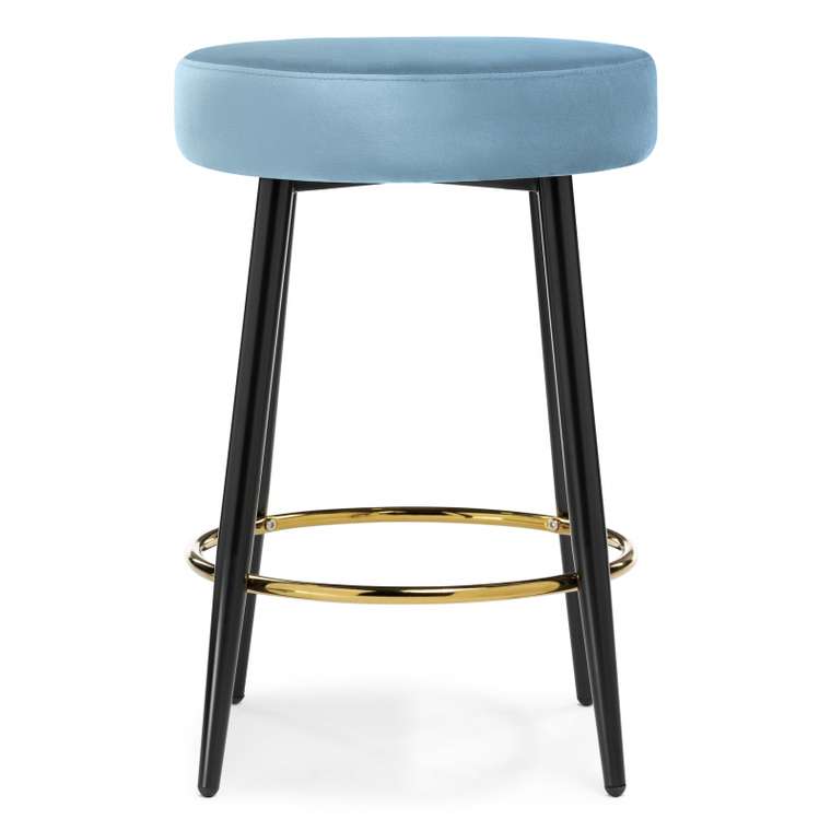 Полубарный стул Plato голубого цвета