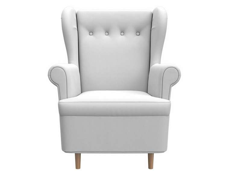 Кресло Торин белого цвета (экокожа)