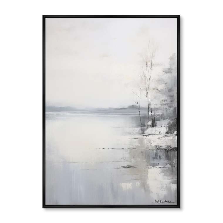 Репродукция картины Landscape collection, Winter lake, No 2, 2024г.