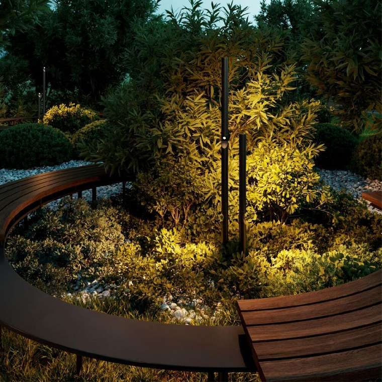 Ландшафтный светильник NATURE 7021/9FL (металл, цвет черный)