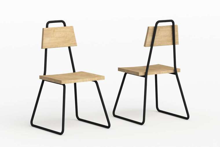 Стул Bauhaus с черным каркасом 