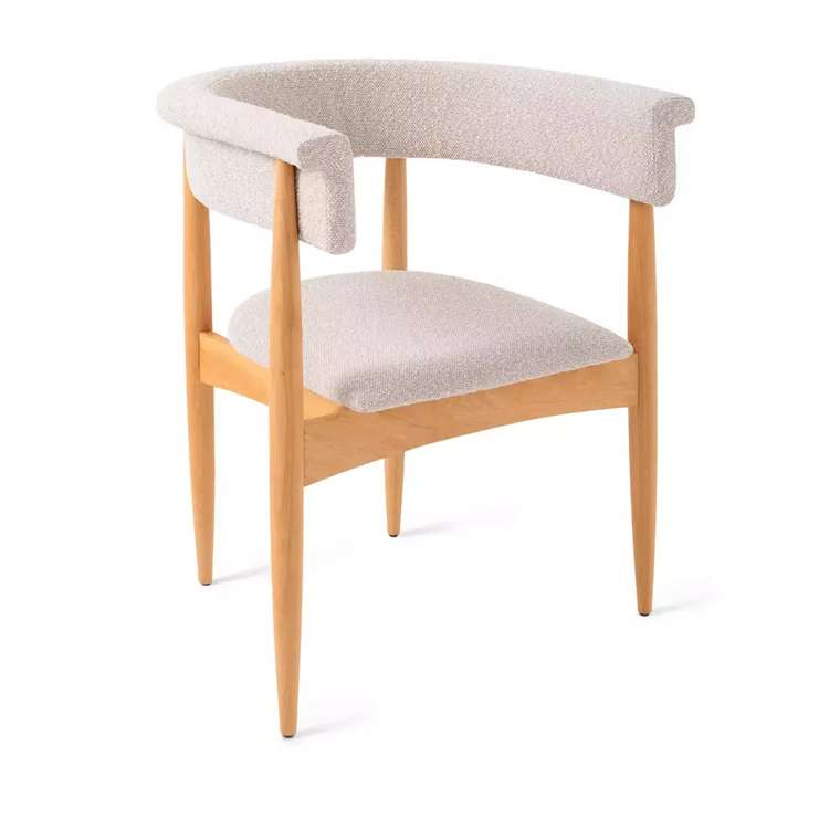 Стул-кресло Ludvig бежево-серого цвета