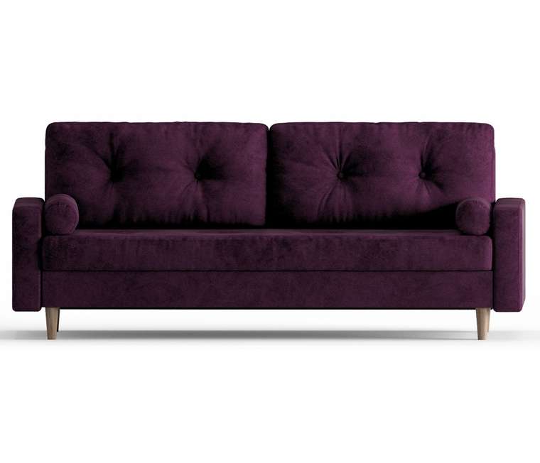 Диван-кровать из велюра Basel фиолетового цвета