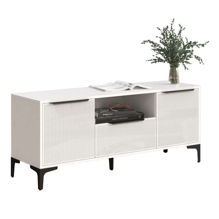 Тумба под телевизор Иадама белого цвета