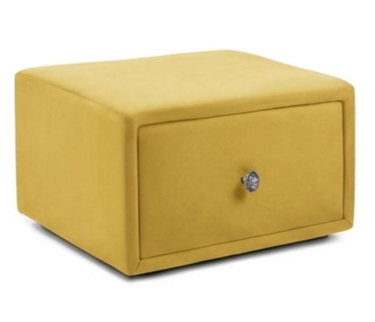 Мягкая прикроватная навесная тумба Mild желтого цвета