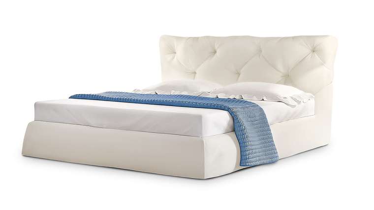Кровать Тесей 180х200 молочного цвета