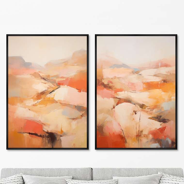 Набор из двух репродукций картин Landscape collection, Autumn mood, 2024г.