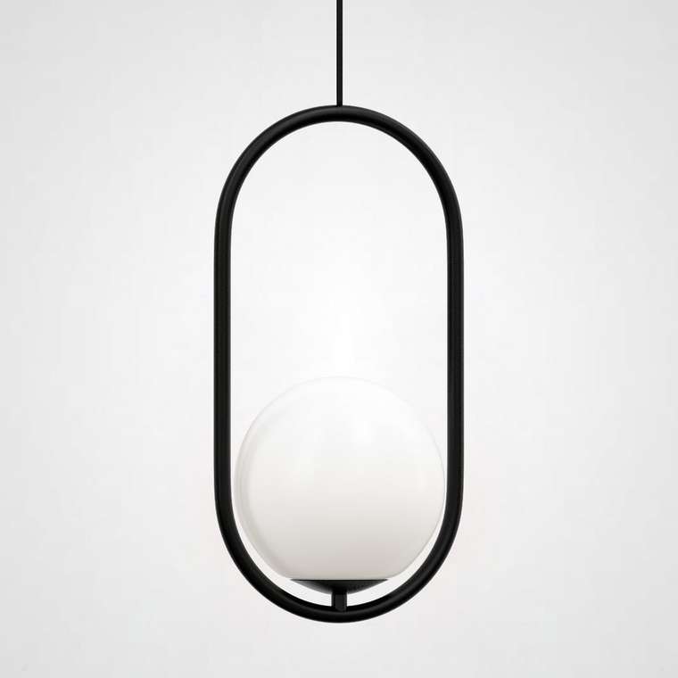 Подвесной светильник Matthew McCormick hoop M черно-белого цвета