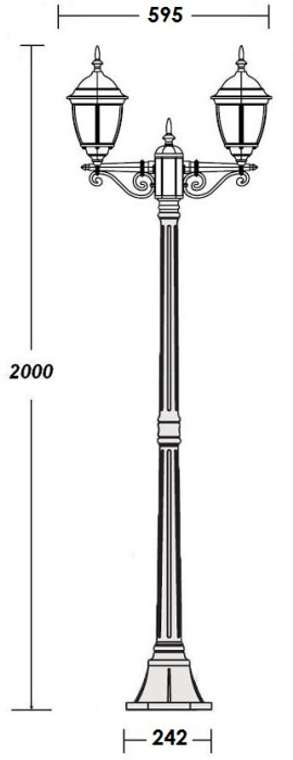 Наземный фонарь IP44 Oasis Light ARSENAL S 91208SA Bl