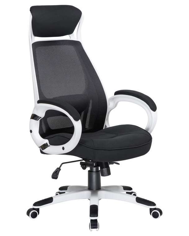 Офисное кресло для руководителей Steven бело-черного цвета