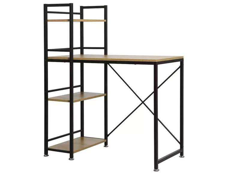 Стол письменный B-036 бежево-черного цвета