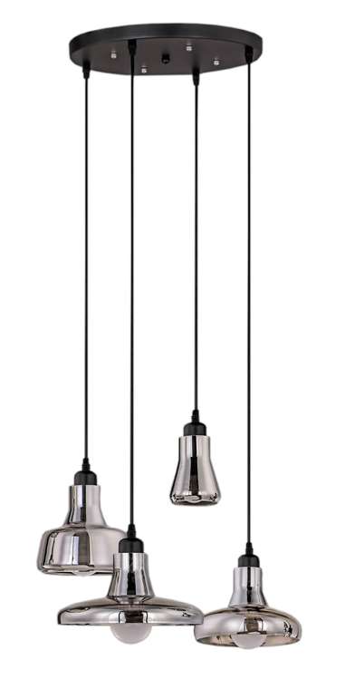 Подвесная люстра Boretto smoke glass round с плафонами из стекла
