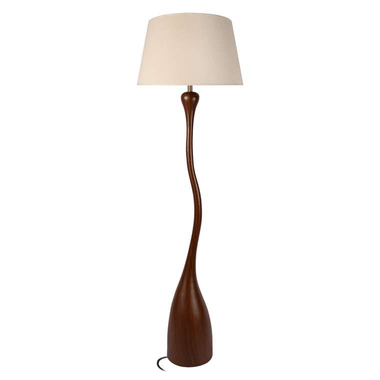 Торшер Ariadne 10571F Brown (ткань, цвет бежевый)