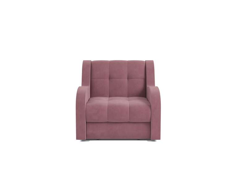 Кресло-кровать Барон велюр пудрового цвета