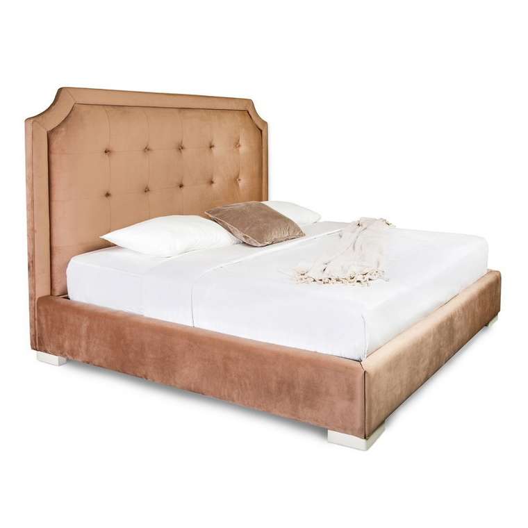 Кровать Selection 180х200 бежево-коричневого цвета с решеткой