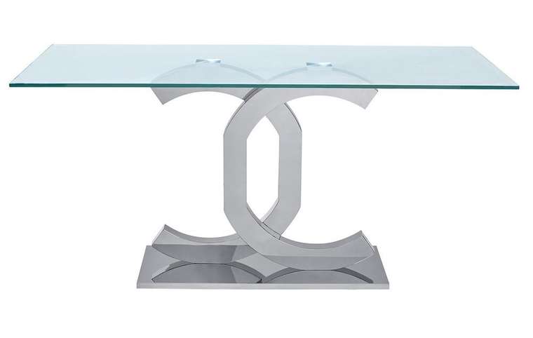 Обеденный стол со стеклянной столешницей NEW
