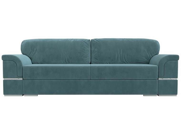 Прямой диван-кровать Порту бирюзового цвета