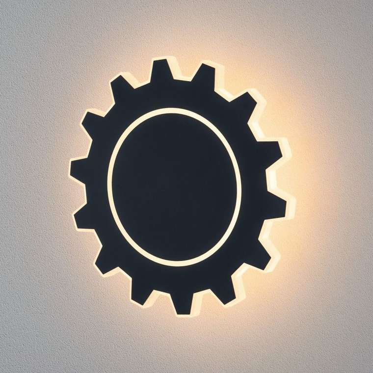 Настенный светодиодный светильник Gear L черный MRL LED 1100 черный