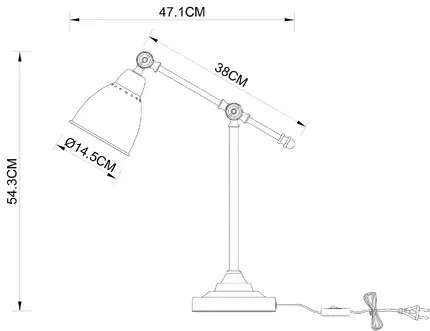 Офисная настольная лампа Arte Lamp BRACCIO A2054LT-1BK