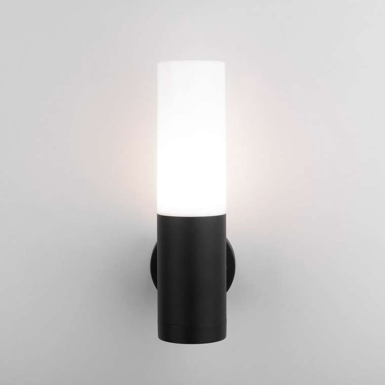 Настенный уличный светильник Glas черно-белого цвета