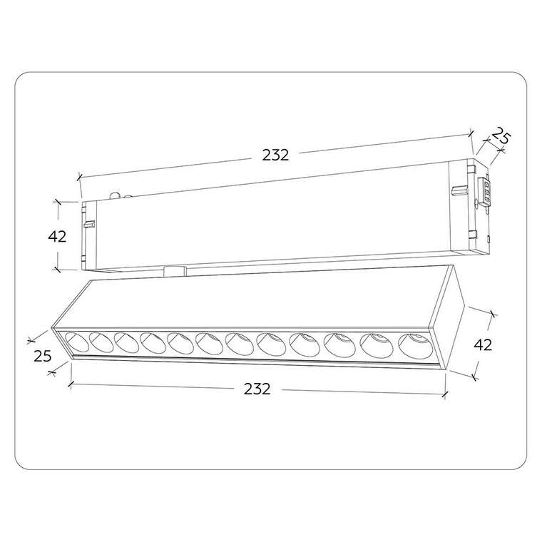 Трековый светильник Ambrella Magnetic 220V GL1341