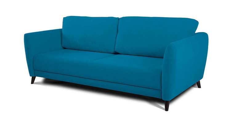 Прямой диван-кровать Фабьен синего цвета
