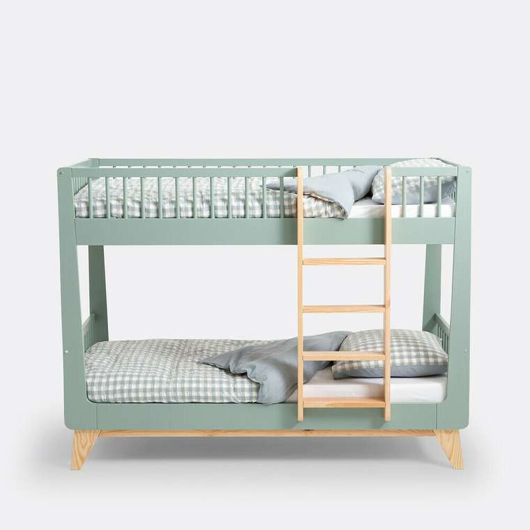 Двухъярусная кровать Willox 90x190 зеленого цвета