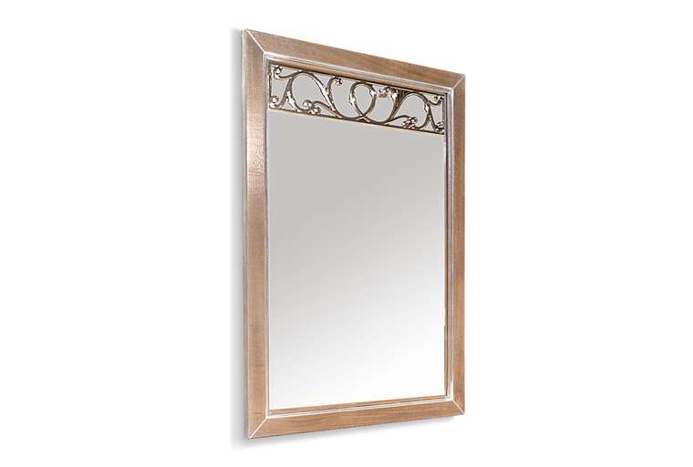 Зеркало настенное Оскар белого цвета с платиной