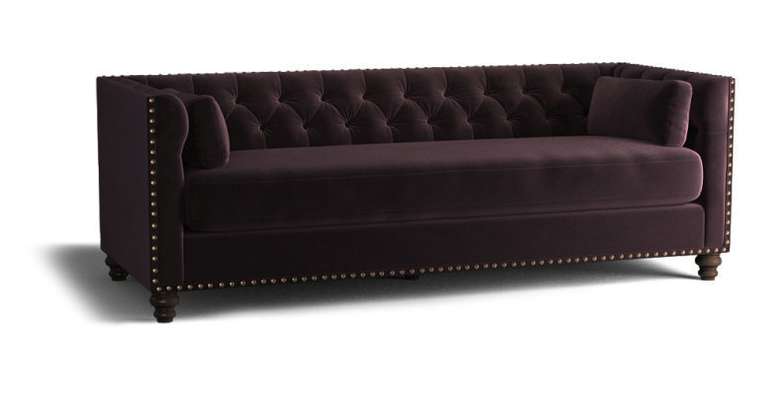 Раскладной диван Chesterfield Florence SFR фиолетового цвета