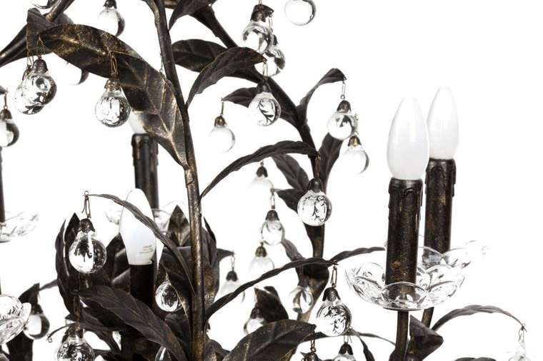 Люстра 19th C. Rococo Iron & Smoke Crystal Round Vol.II 
