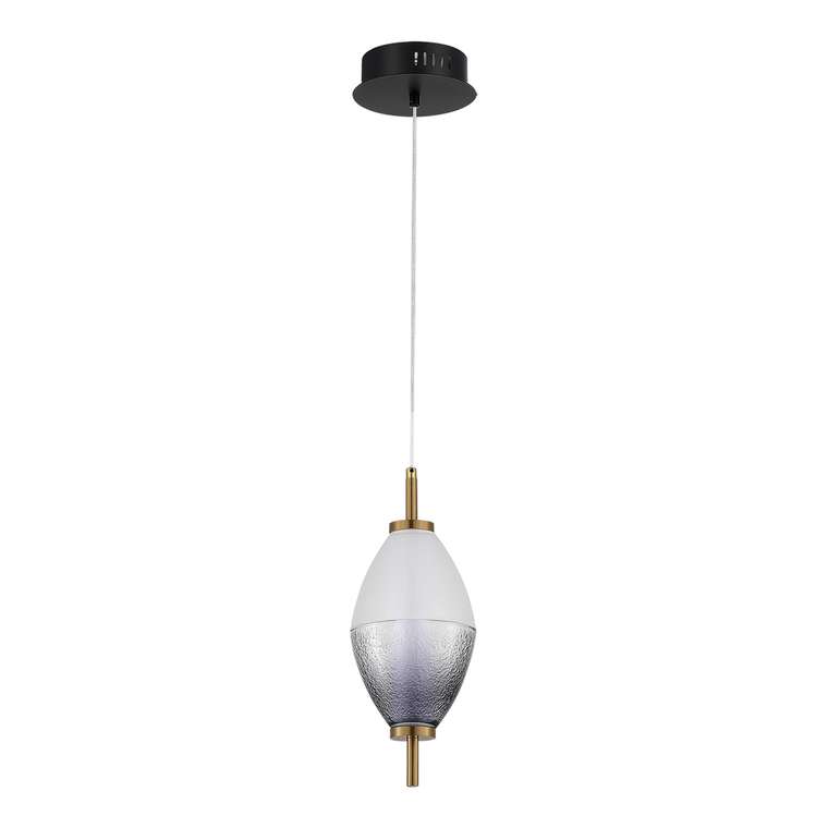 Светильник подвесной ST-Luce Черный/Белый, Дымчатый LED 1*8W 3000K ICE