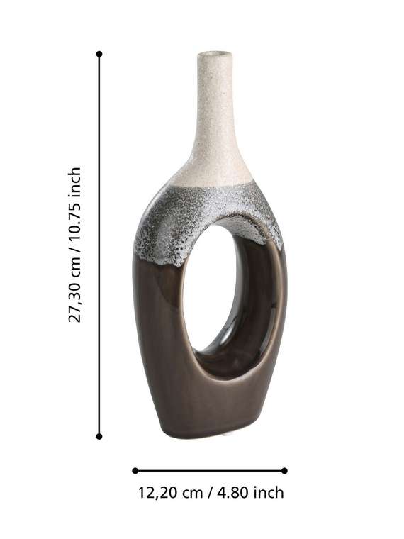 Ваза керамическая Iwate бежево-коричневого цвета