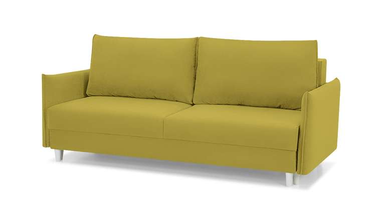 Прямой диван-кровать Портленд Лайт горчичного цвета