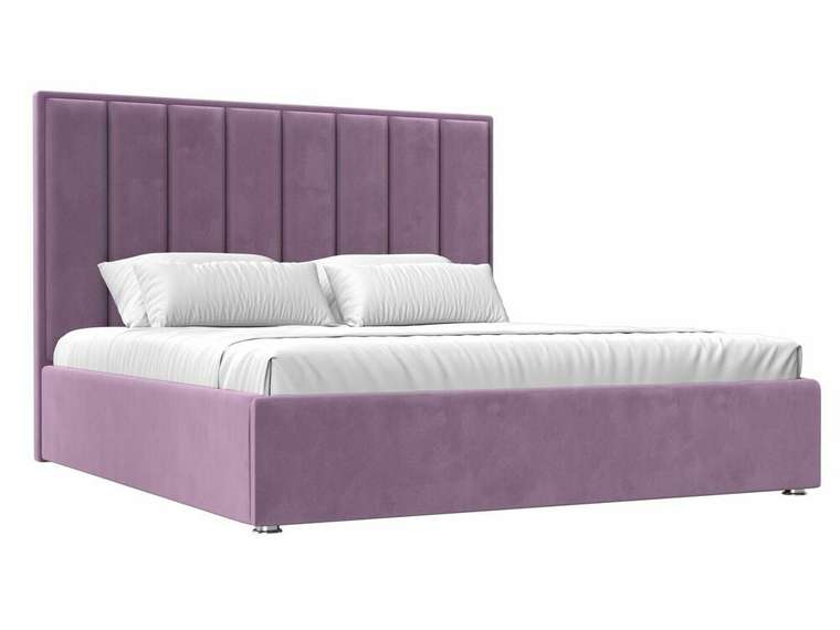 Кровать Афродита 200х200 сиреневого цвета с подъемным механизмом
