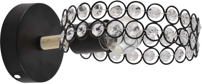 Бра Escada Banjo 679/1A Black 1x60Вт E27, металл/хрусталь, черный/дерево