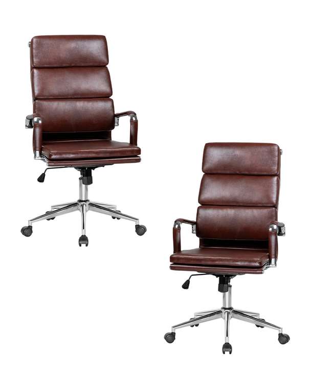 Набор из двух офисных кресел Arnold коричневого цвета