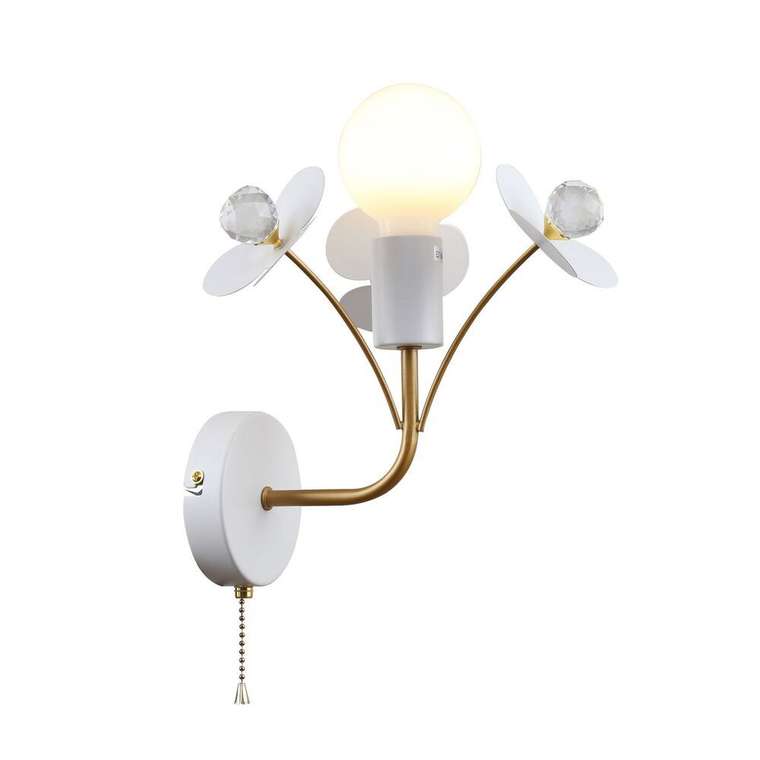 Бра Lassie прозрачный металл, хрусталь 1*E27*60W, excluded, switch
