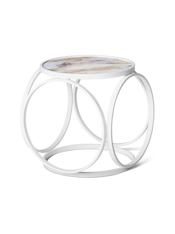 Кофейный столик Sfera белого цвета