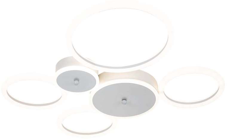 Потолочная люстра (+ночной режим) с пультом 10268/6 LED*72W Escada Saturn 10268/6LED White