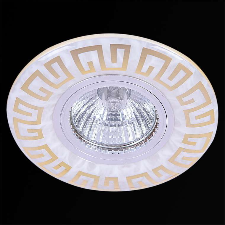 Встраиваемый светильник 09504-9.0-001MN MR16+LED3W WH/GD (полимер, цвет белый)